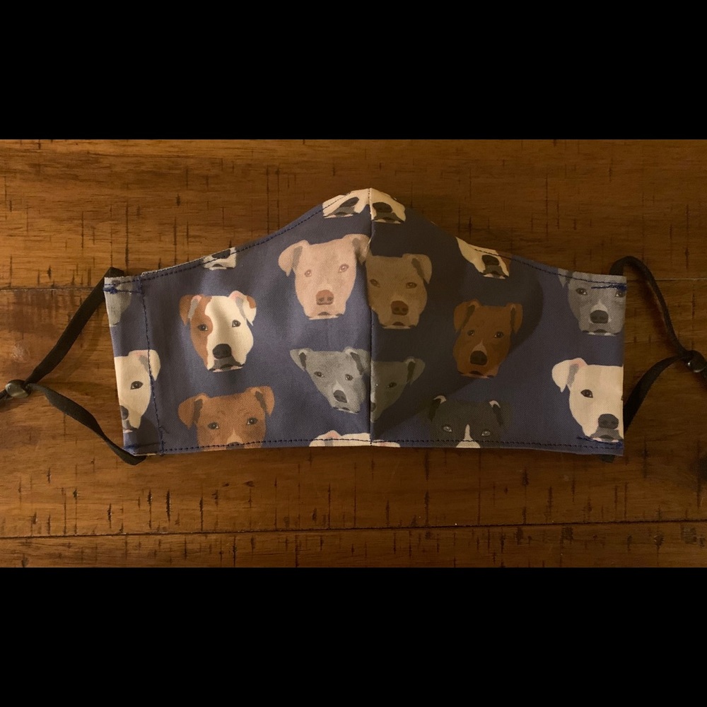 Fitted Pitbull mask w adjustable ear loops